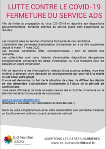 INFOS SUR LE SERVICE URBANISME