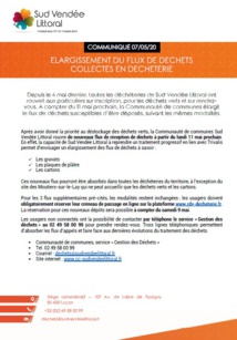 Nouvelles modalités pour la dechetterie