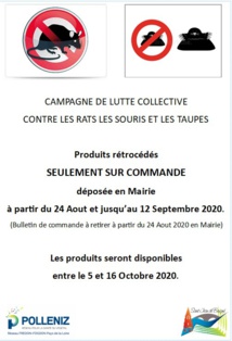 CAMPAGNE DE LUTTE COLLECTIVE CONTRE LES RATS LES SOURIS LES TAUPES