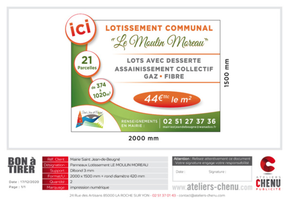 Le lotissement communal en construction