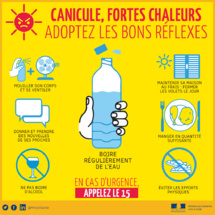 Canicule  Fortes chaleurs ..AYEZ LES BONS REFLEXES