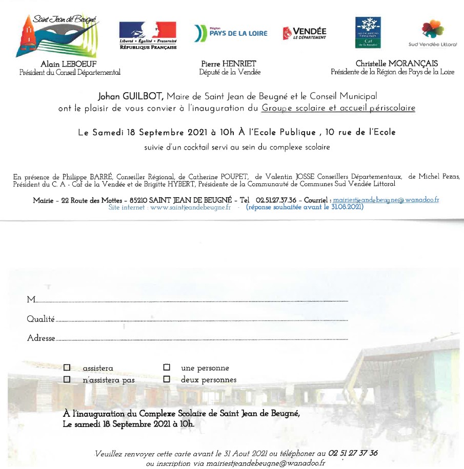 INAUGURATION DU COMPLEXE SCOLAIRE