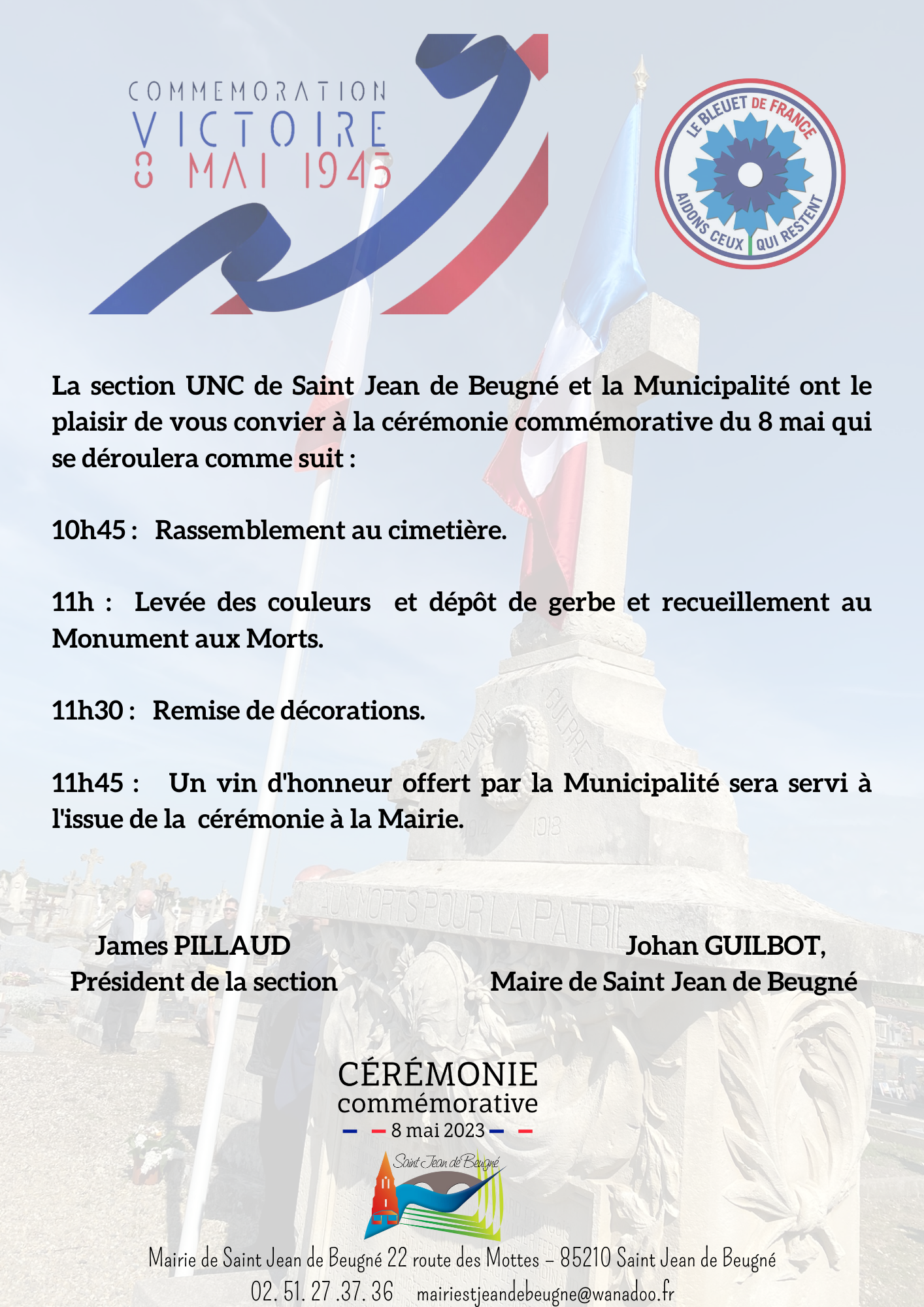 CEREMONIE COMMEMORATIVE 8 MAI